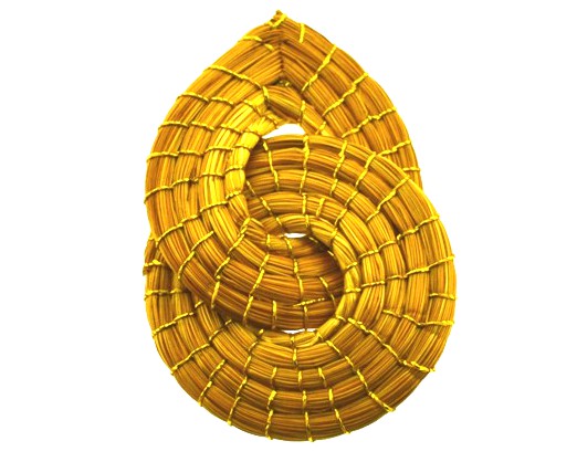 Infinito gota/redondo capim dourado - 4.5 cm (par) CD-24